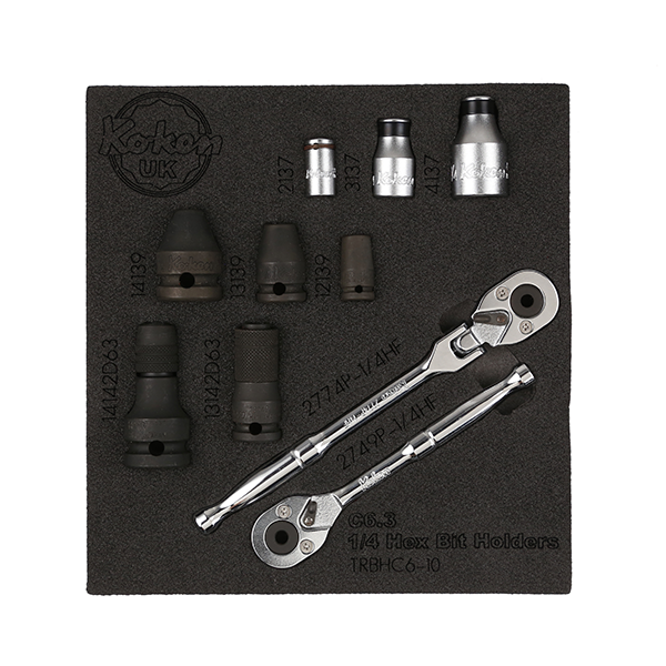 Koken TRBHC6-10 10 Piece bit holders set